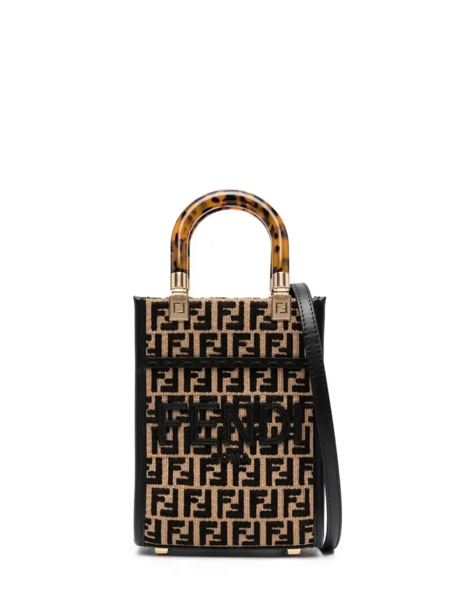 Cheap raffia FF-motif crossbody bag FENDI 0311