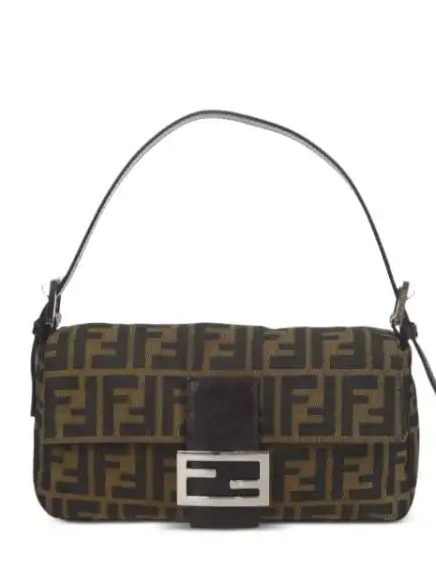 Cheap Zucca-jacquard Baguette 1990-2000s bag shoulder Fendi 0303