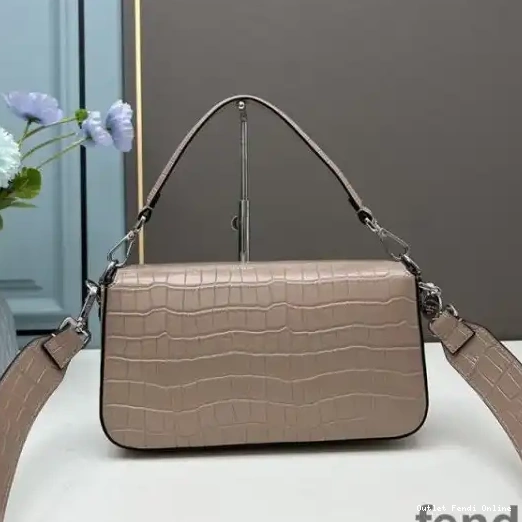 Affordable Apricot Crocodile In Leather Re-Edition Bag Fendi Baguette 0303