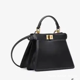 Cheap Bag Petite In Black Nappa ISeeu Peekaboo Leather Fendi 0309