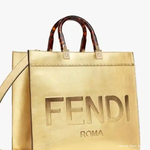 Affordable Logo Leather ROMA Bag In Medium Shopper Sunshine Fendi Calf Gold 0303