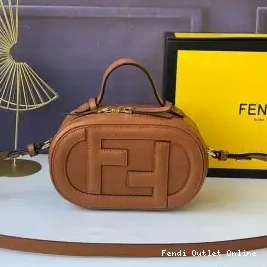 Camera Case Calf Fendi O'Lock Mini Brown In Leather 0309