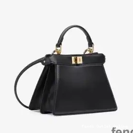 Bag Petite In Black Nappa ISeeu Peekaboo Leather Fendi 0309